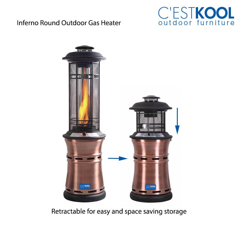 Inferno Round Outdoor Gas Heater – C'ESTKOOL